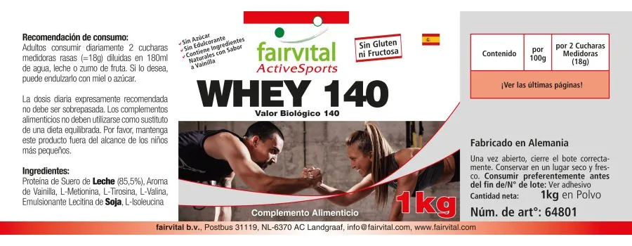 Whey 140 (1kg) Protéines de lactosérum