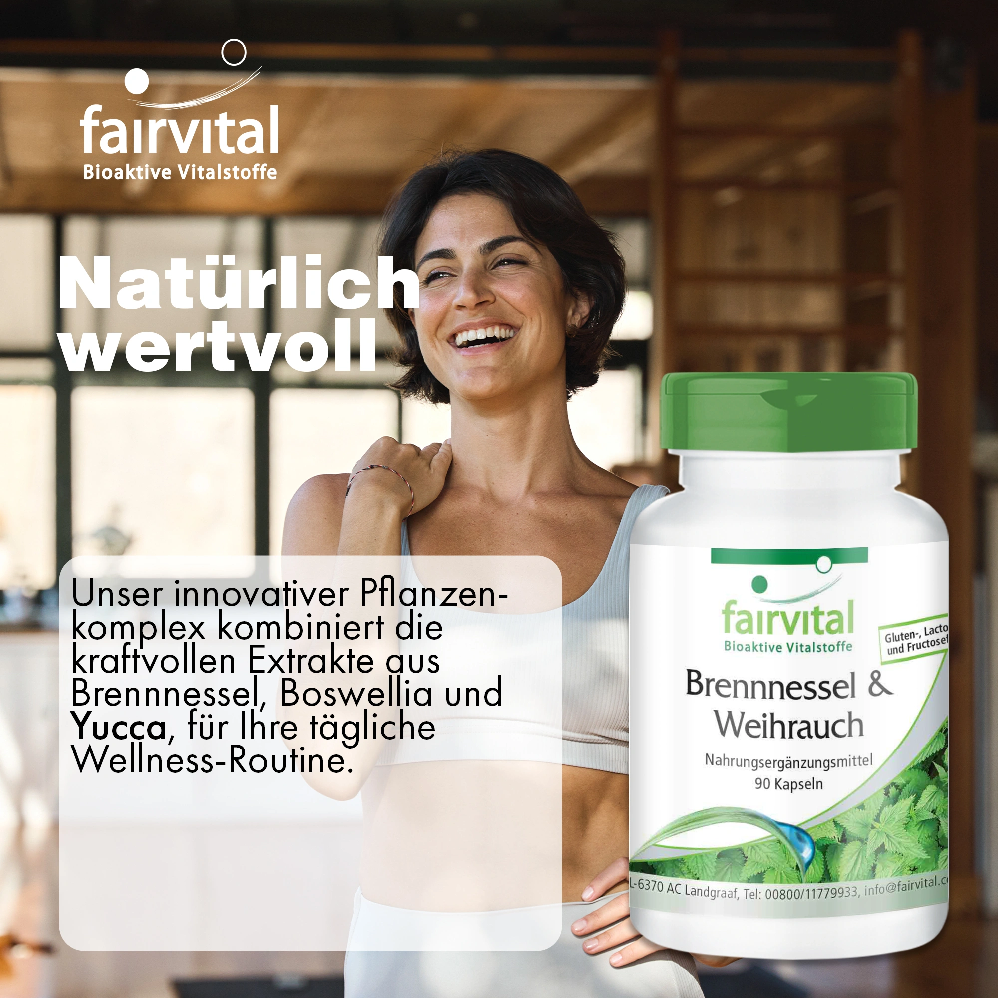 Brennnessel und Weihrauch - 90 Kapseln - Boswellia serrata - Hochdosiert und Vegan | Fairvital