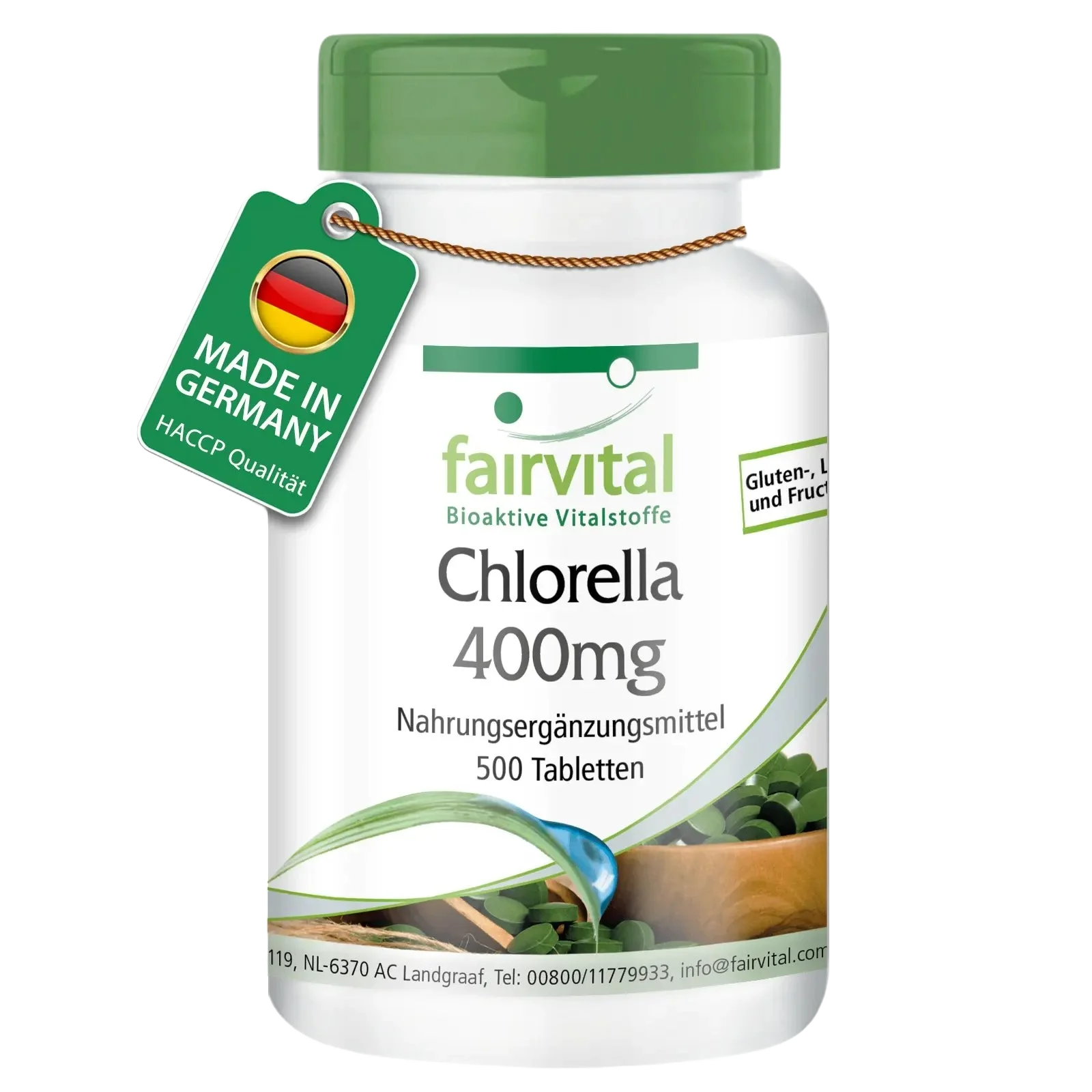 Chlorella 400mg - 500 comprimés Chlorella 400mg - 500 comprimés