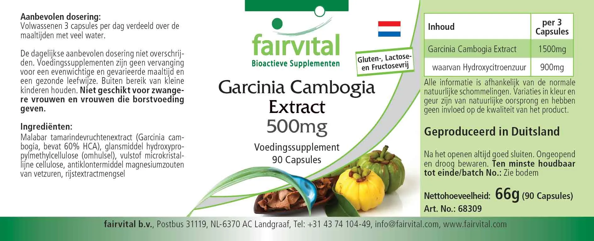 Garcinia Cambogia Extrakt 500mg