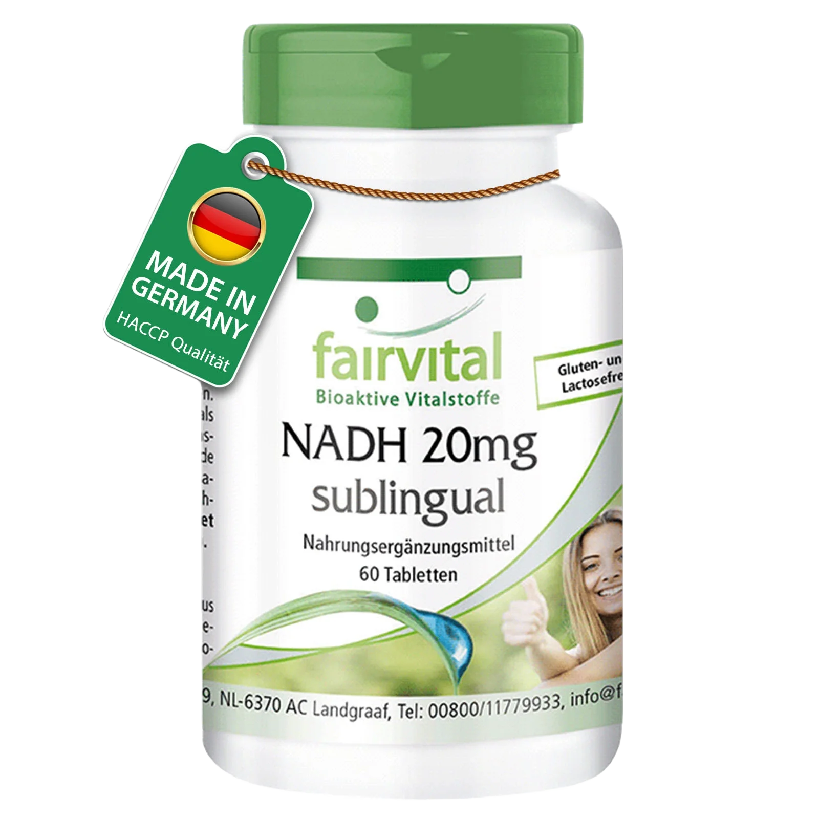 NADH 20mg sublingual-60 Tabletten zum Lutschen-Vegan | Fairvital NADH 20mg sublingual-60 Tabletten zum Lutschen-Vegan | Fairvital