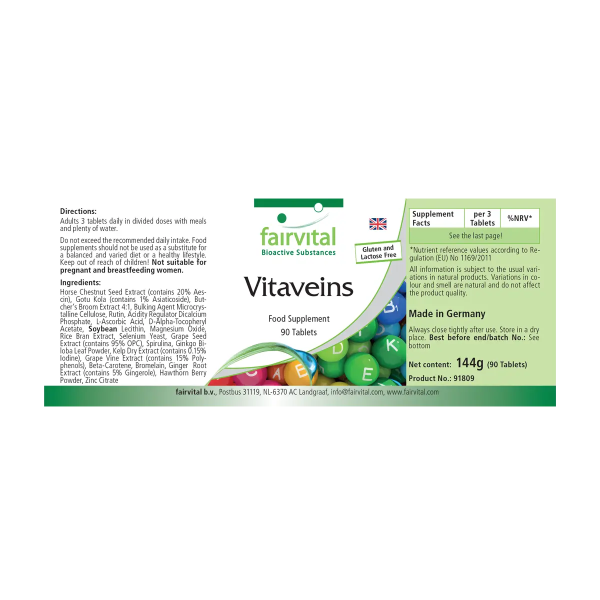 Vein Vitamins - 90 tablets