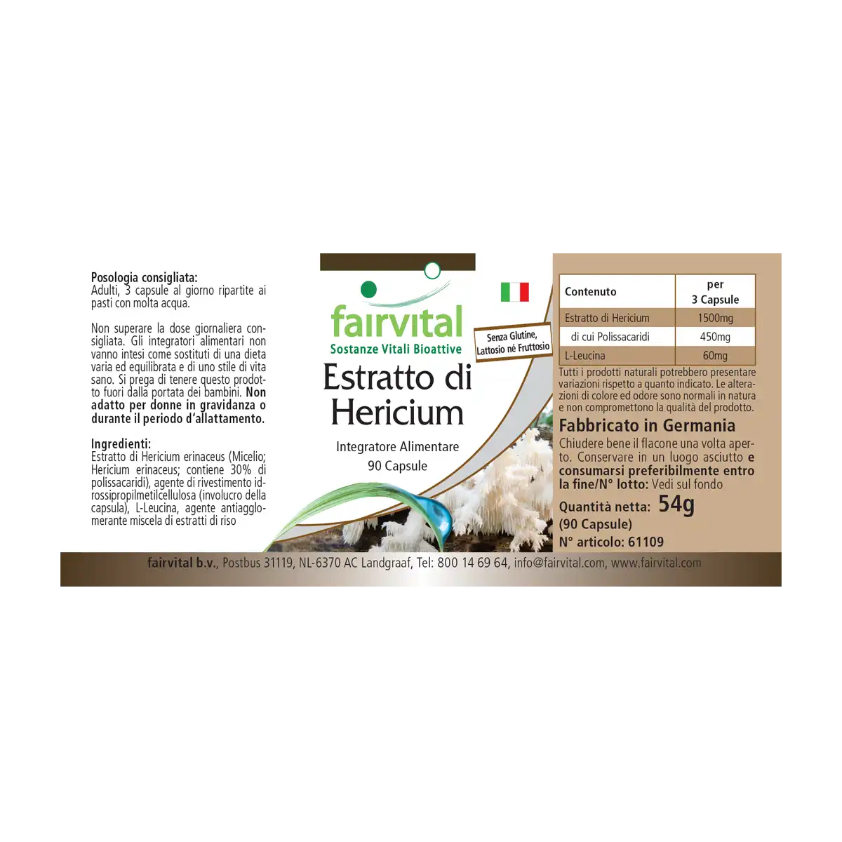 Hericium extract 500m