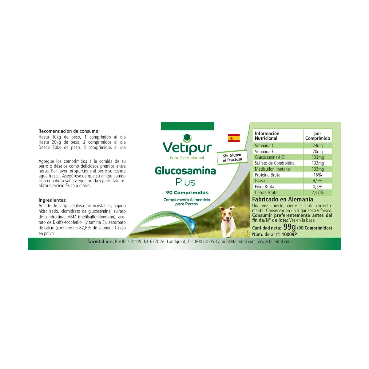 Glucosamine Plus - 90 tablets for dogs | Vetipur