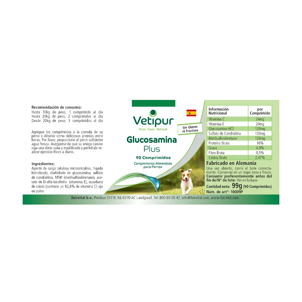 Glucosamine Plus - 90 tabletten voor honden | Vetipur