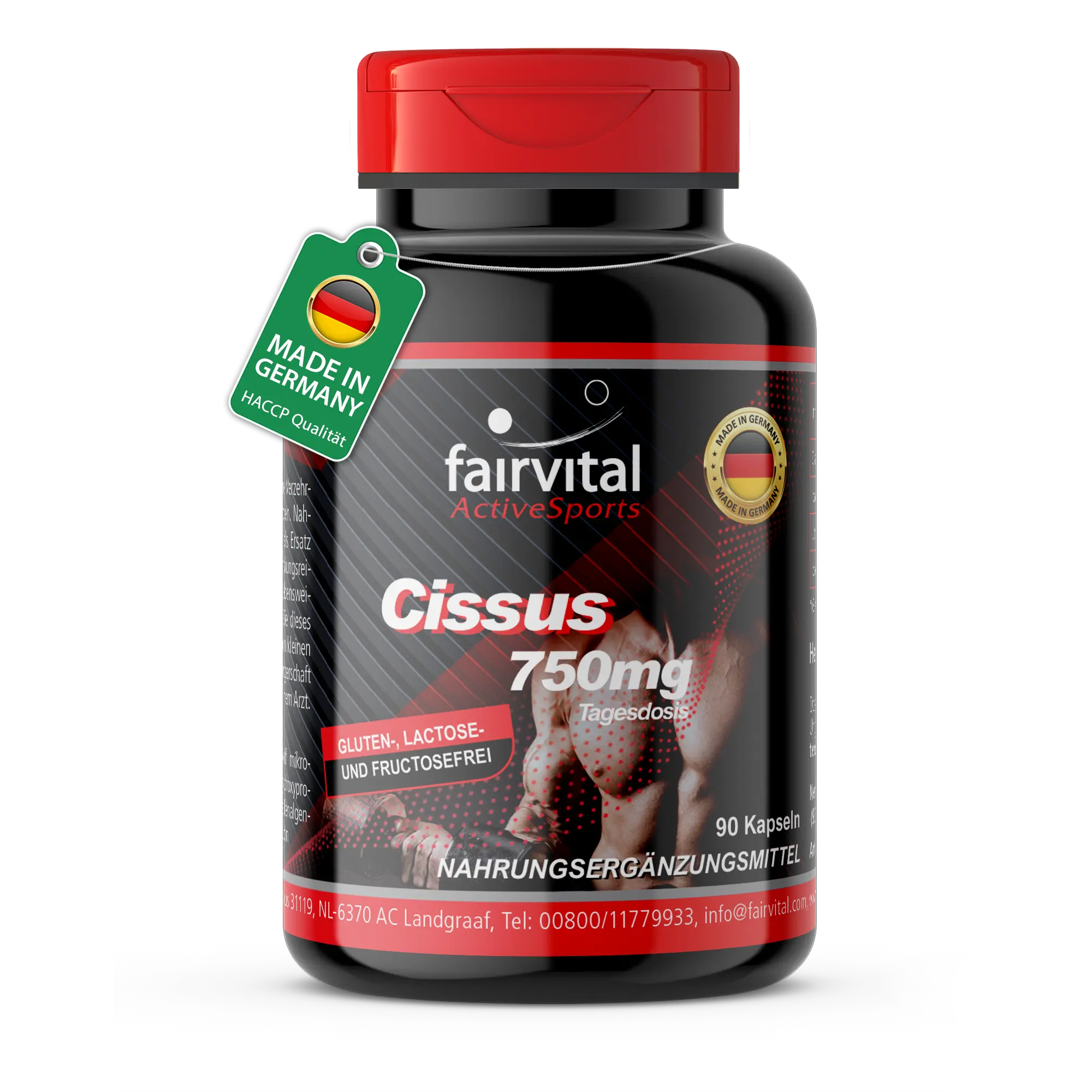 Cissus 750mg Tagesdosis - 90 Kapseln - Cissus Quadrangularis - hochdosiert und vegan | Fairvital
