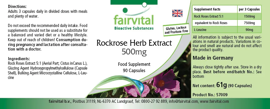 Rockrose kruidenextract 500mg