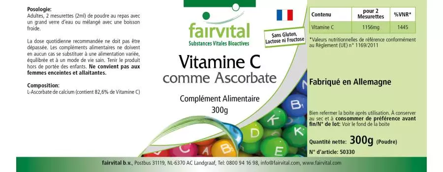 Vitamin C as ascorbate - 300g powder