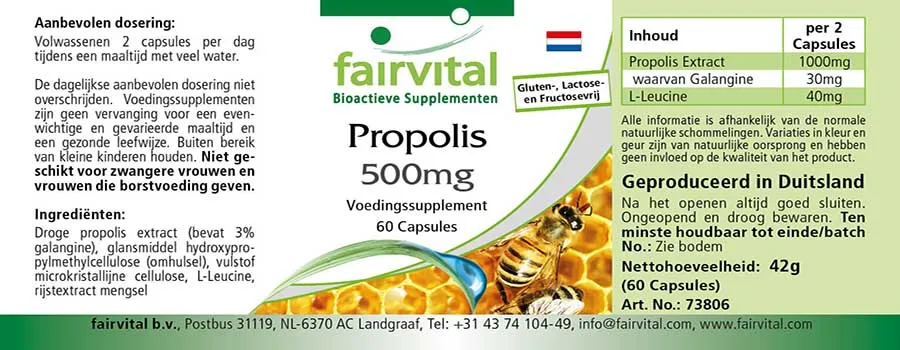 Estratto di Propoli 500mg - 60 capsule