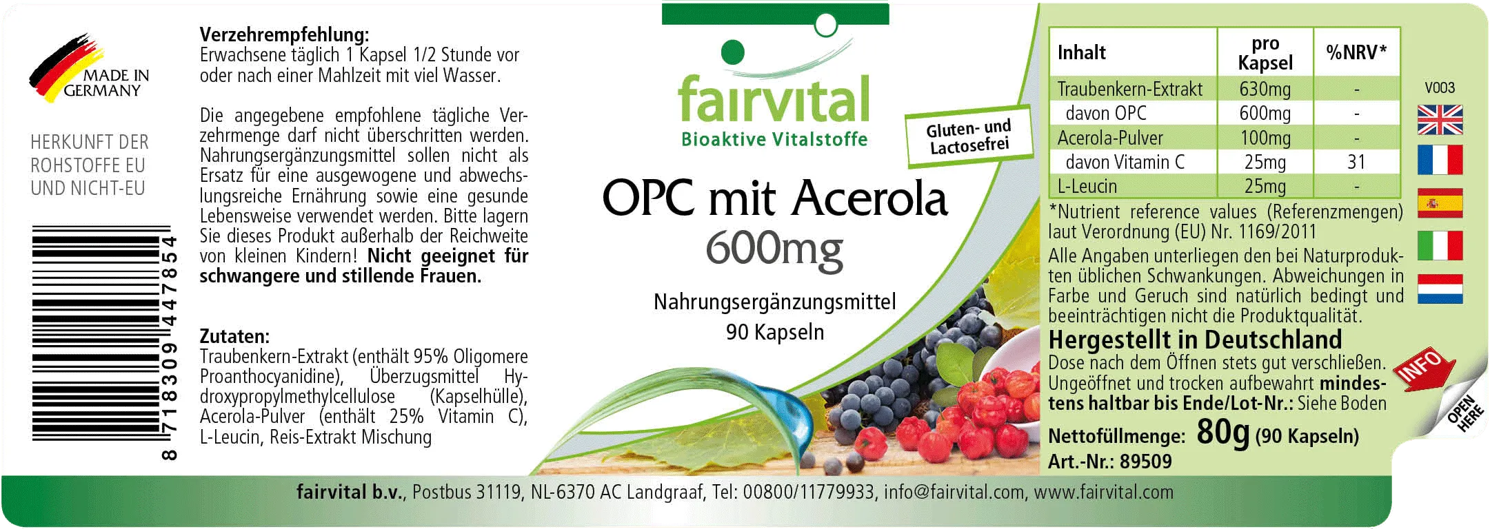 OPC 600mg met acerola - 90 capsules