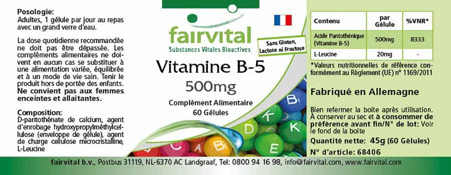 Vitamin B-5 500mg