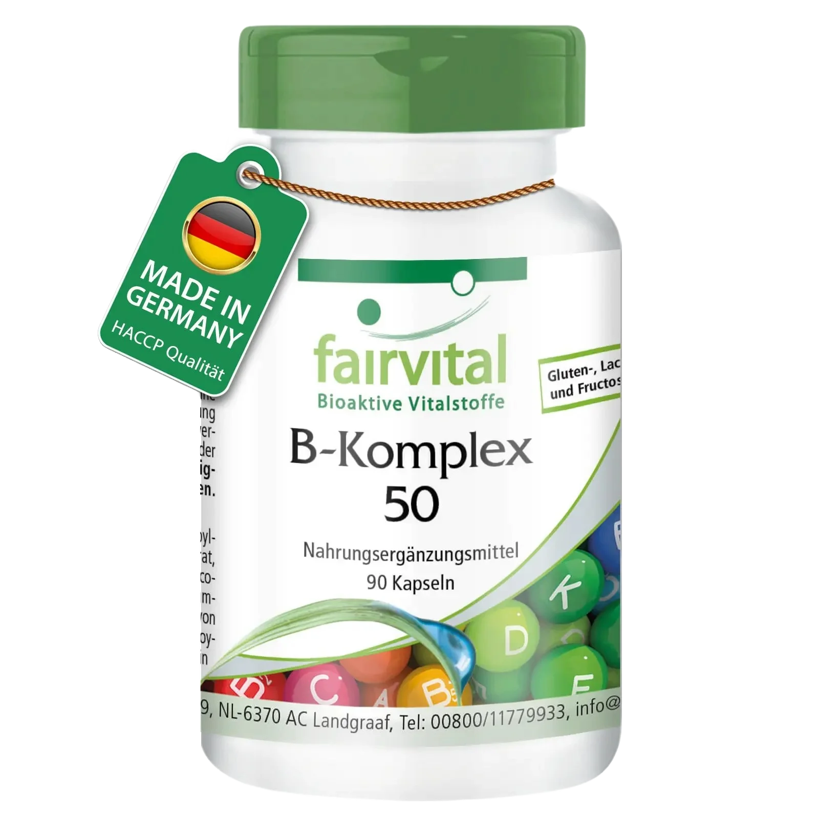 B-Komplex 50 - 90 Kapseln - mit B-Vitaminen, Cholin uvm. - für Immunsystem, Fettstoffwechsel, gegen Müdigkeit | Fairvital B-Komplex 50 - 90 Kapseln - mit B-Vitaminen, Cholin uvm. - für Immunsystem, Fettstoffwechsel, gegen Müdigkeit | Fairvital