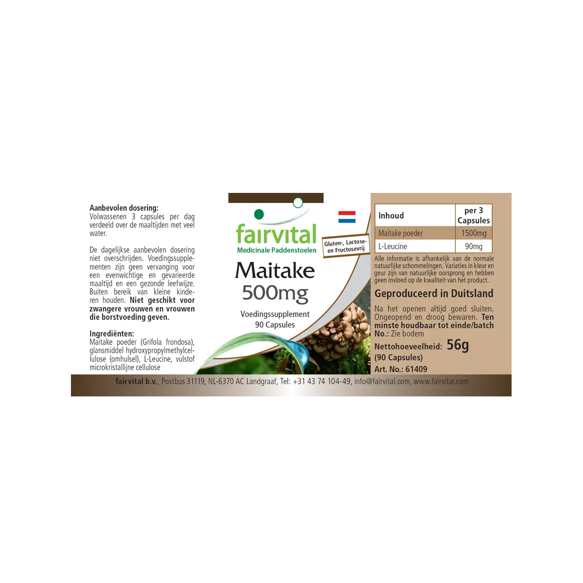 Maitake 500mg - 90 gélules