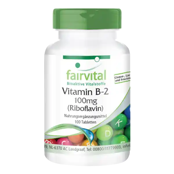Vitamine B-2 Riboflavine - 100 tabletten