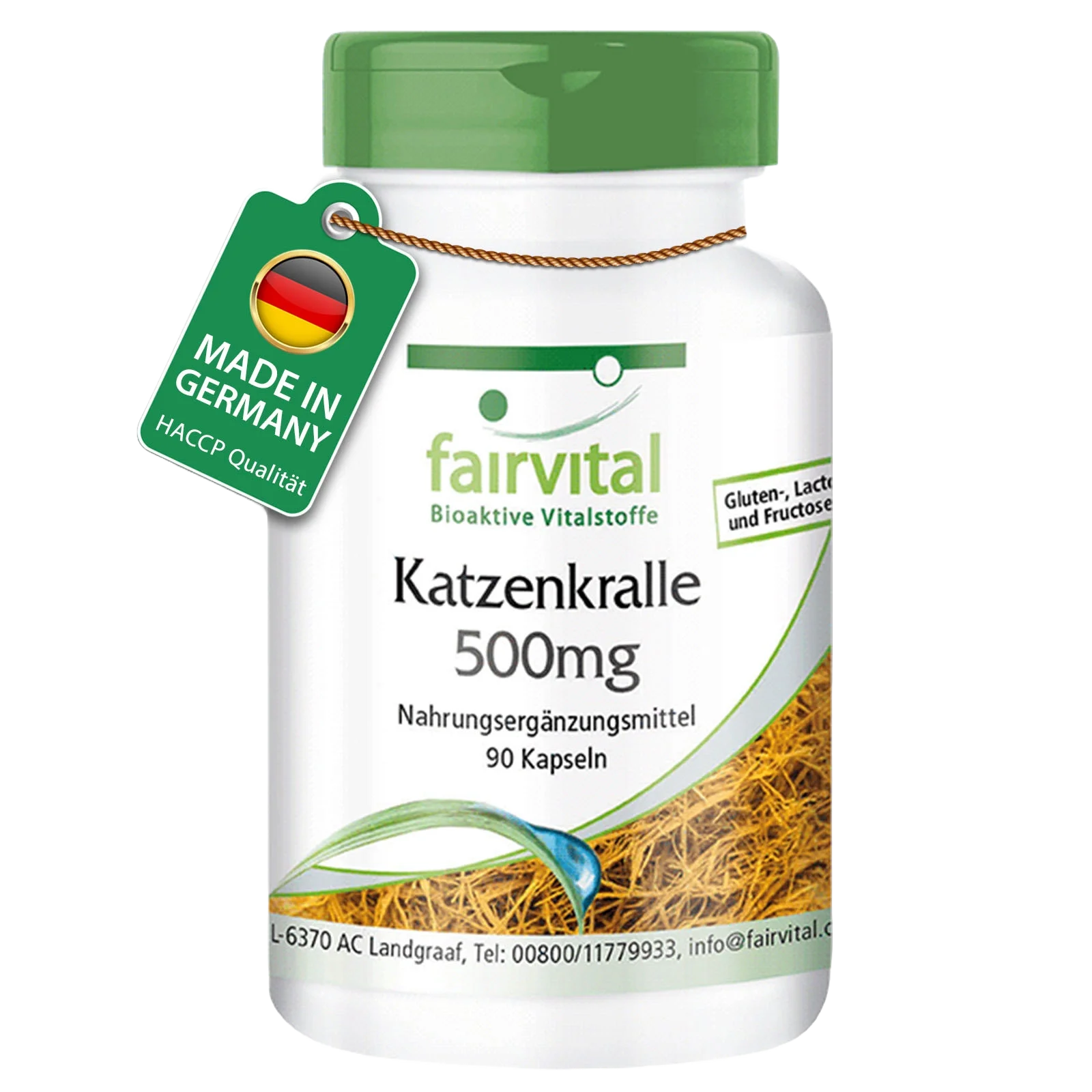 Katzenkralle 500mg - 90 Kapseln - Cat's Claw 500mg - Uña de Gato (Uncaria tomentosa) - Hochdosiert und Vegan | Fairvital Katzenkralle 500mg - 90 Kapseln - Cat's Claw 500mg - Uña de Gato (Uncaria tomentosa) - Hochdosiert und Vegan | Fairvital
