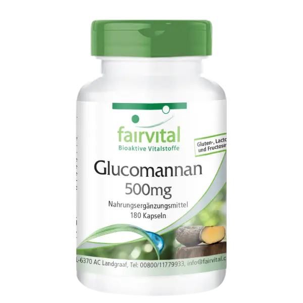 Glucomannan 500mg - 180 capsules