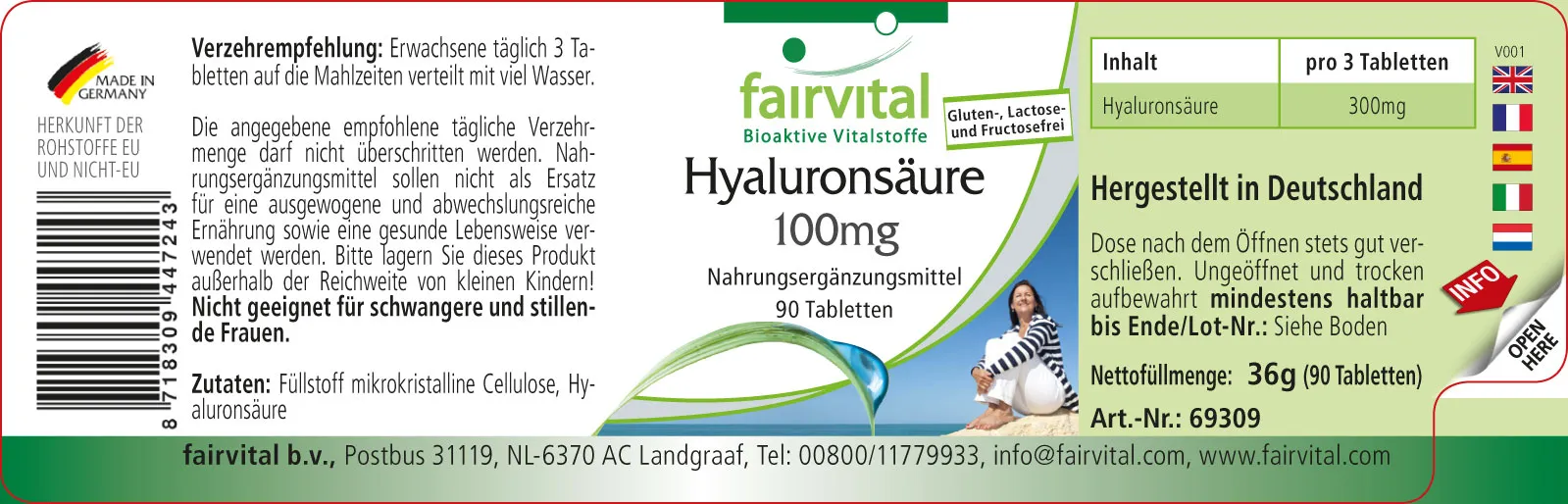 Acide hyaluronique 100mg - 90 comprimés Acide hyaluronique 100mg - 90 comprimés