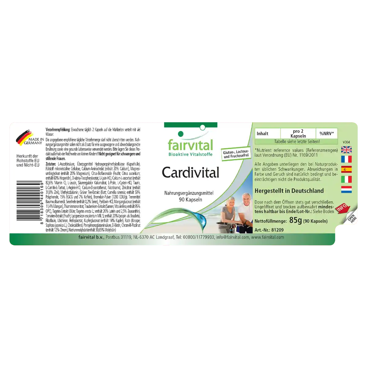 Cardivital Herzvitamine - 90 Kapseln - Multivitamin & Multimineral Komplex ohne Vitamin K | Fairvital Cardivital Herzvitamine - 90 Kapseln - Multivitamin & Multimineral Komplex ohne Vitamin K | Fairvital