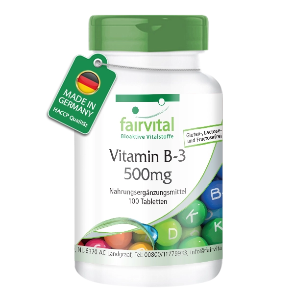 Vitamin B3 500mg – 100 Tablets