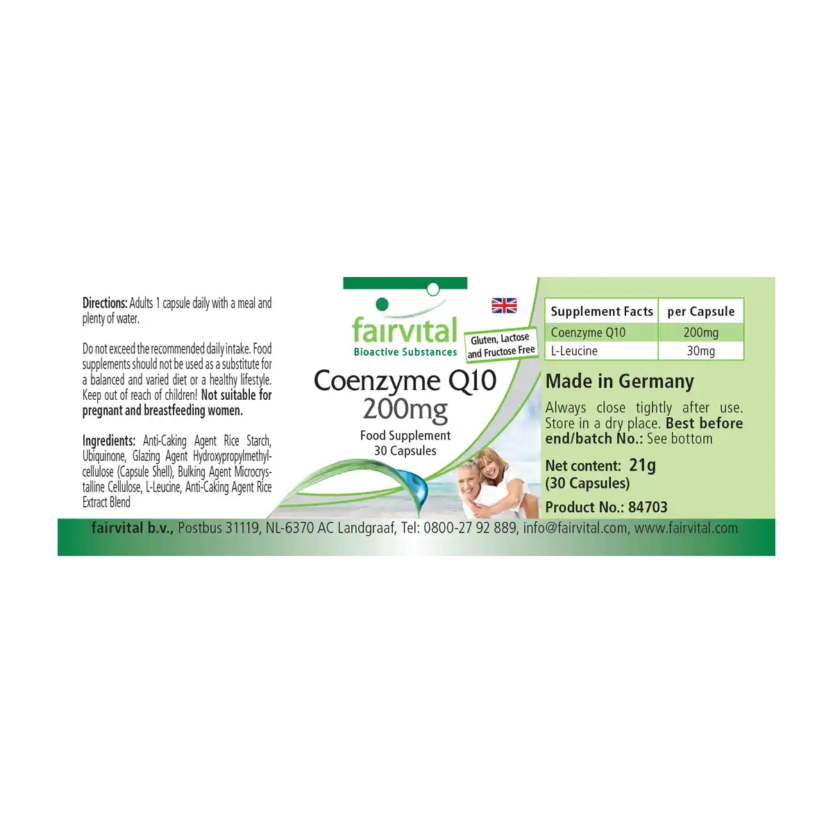 Coenzyme Q10 200mg - 30 capsules