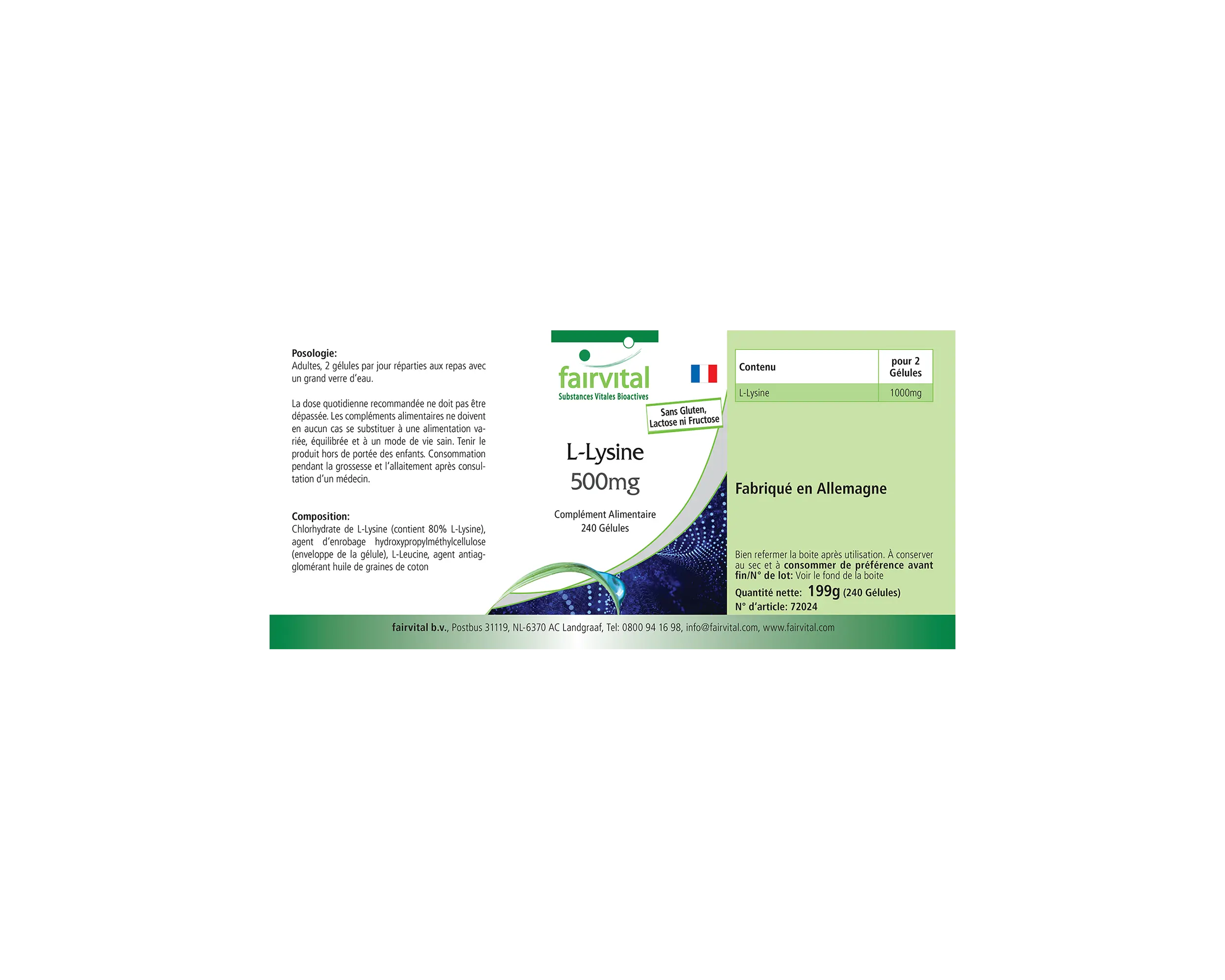 L-Lysin 500mg