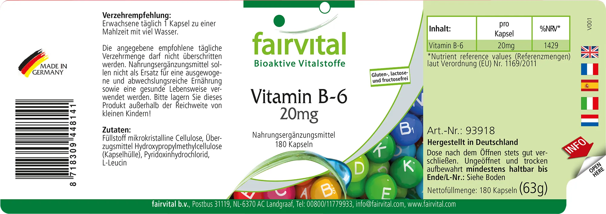 Vitamin B-6 20mg