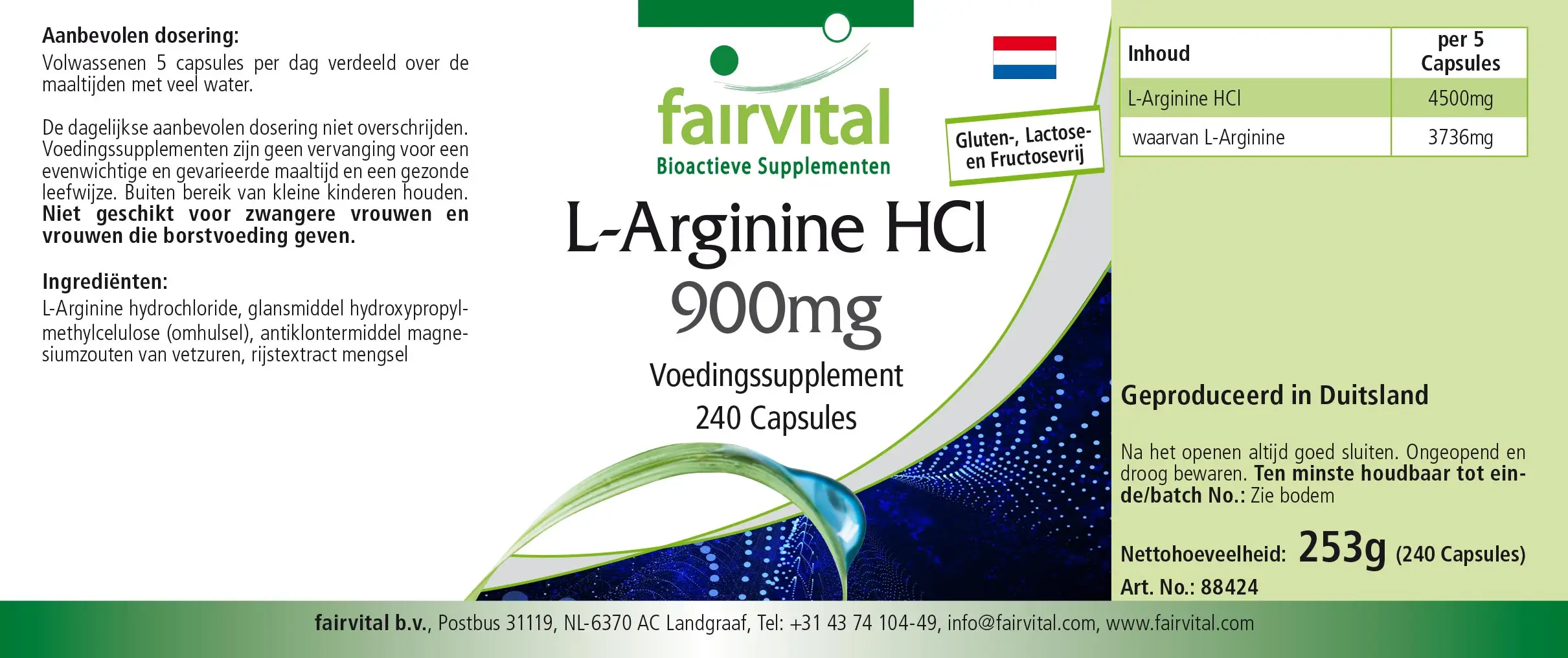 L-Arginin-HCL 900mg