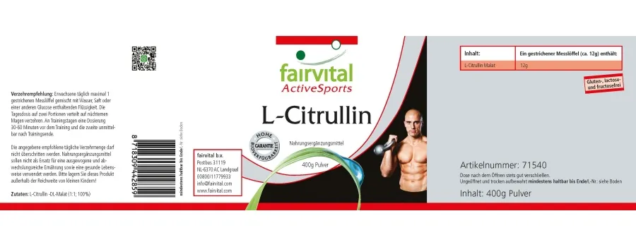 Malate de L-Citrulline poudre - 400g