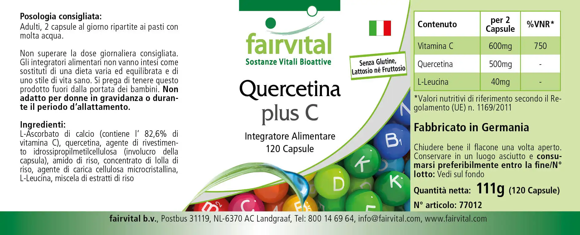 Quercetine plus C - 120 capsules