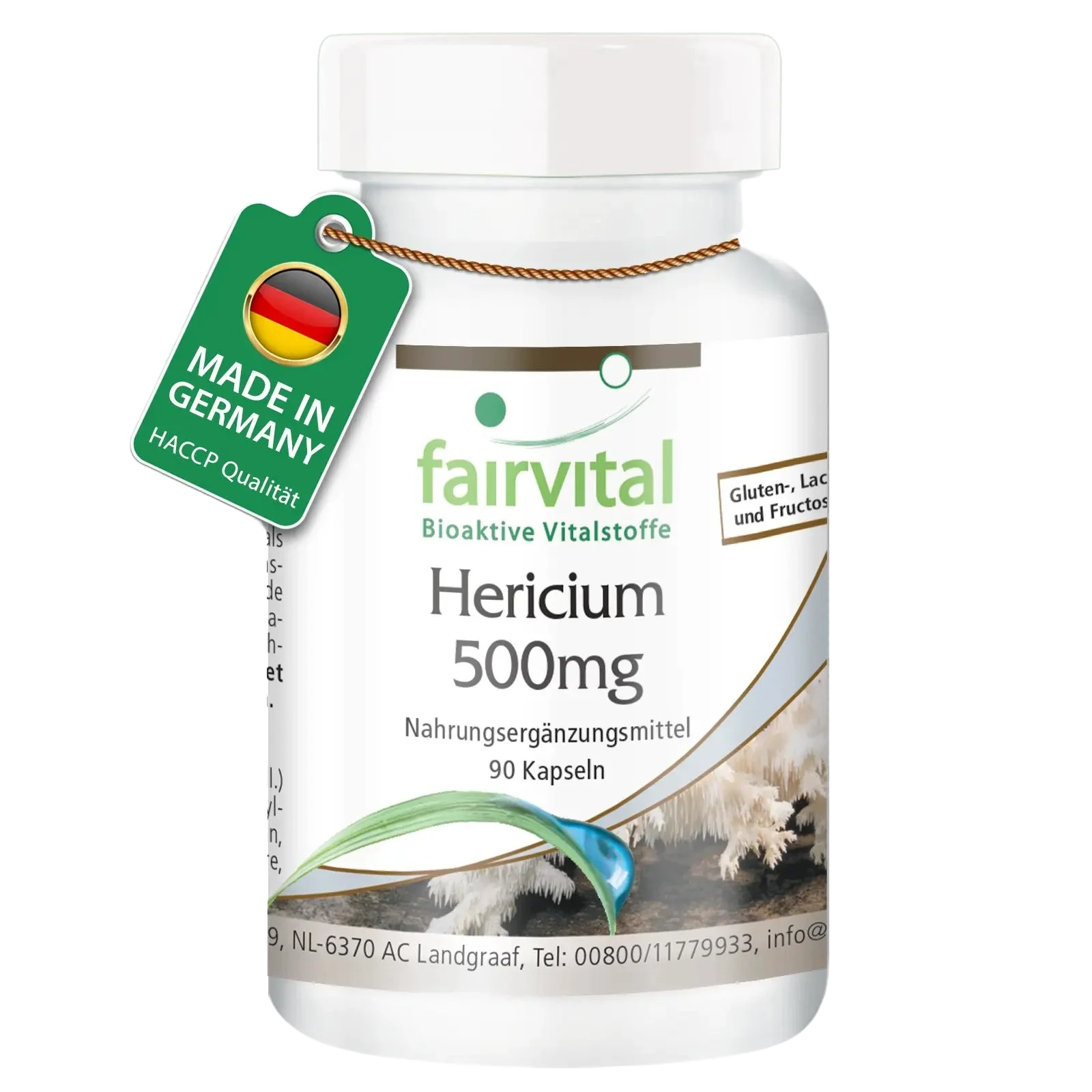 Hericium 500mg - 90 Kapseln - Hericium Erinaceus - Hochdosiert und Vegan | Fairvital Hericium 500mg - 90 Kapseln - Hericium Erinaceus - Hochdosiert und Vegan | Fairvital