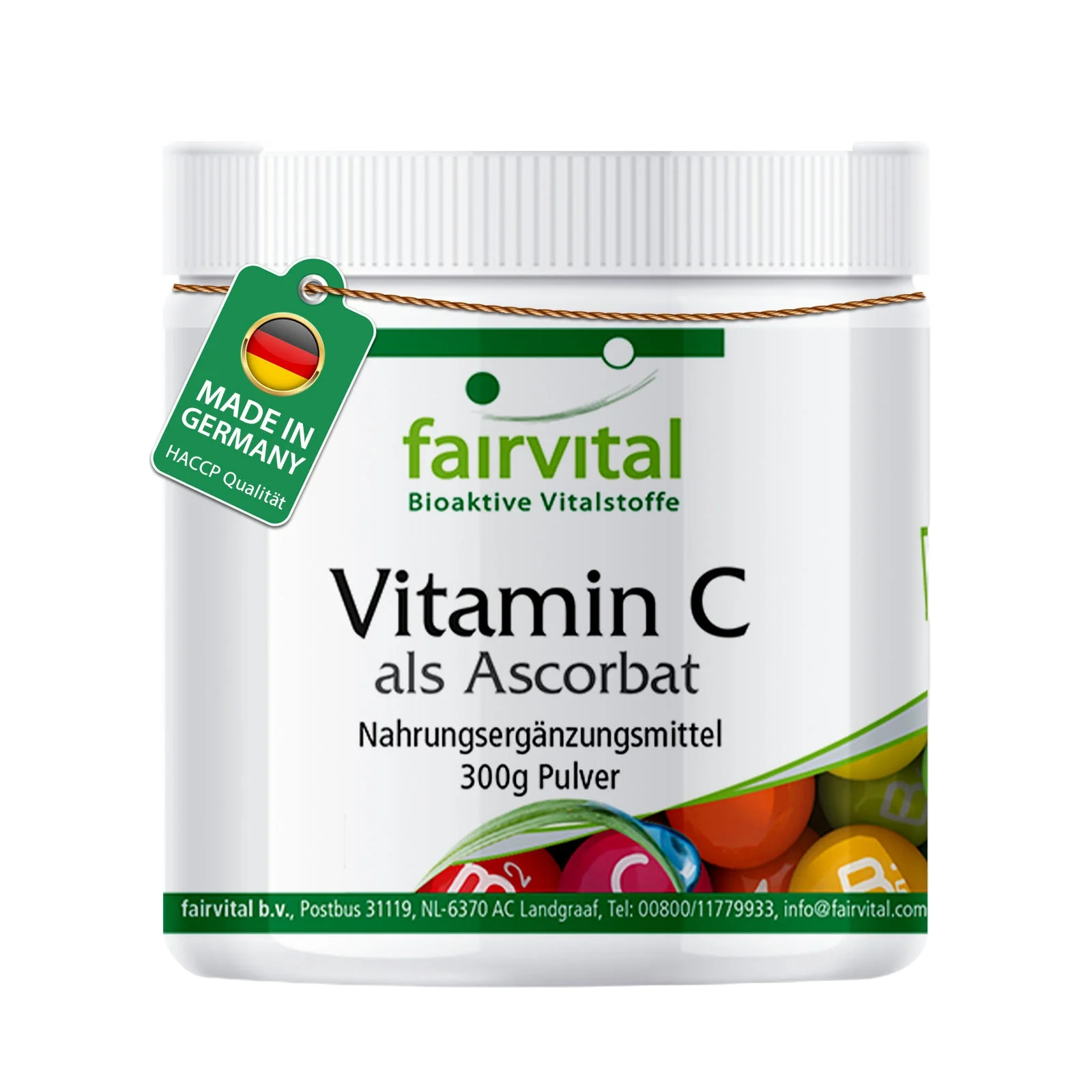 Vitamin C als Ascorbat - 300g Pulver - für Immunsystem, Kollagenbildung uvm. - Vegan | Fairvital Vitamin C als Ascorbat - 300g Pulver - für Immunsystem, Kollagenbildung uvm. - Vegan | Fairvital