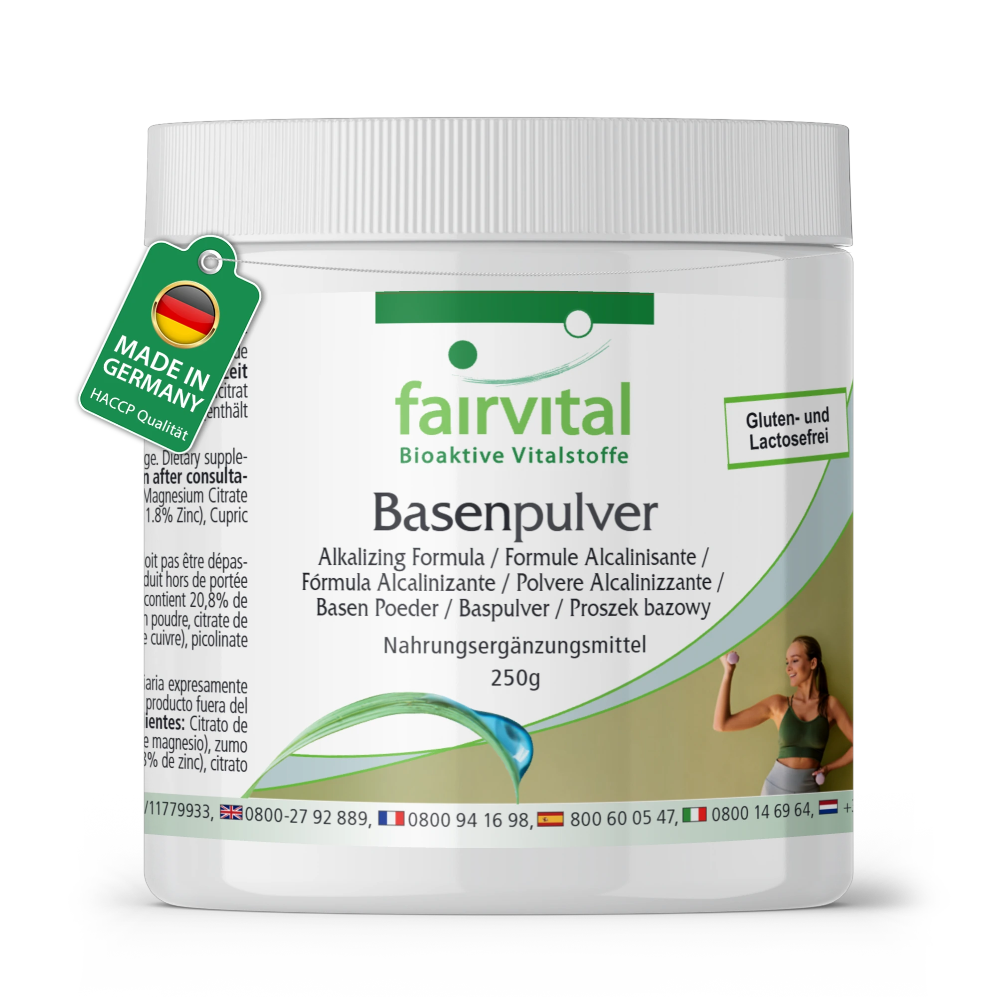 Basenpulver - 250g - mit Magnesium, Zink, Calcium, Chrom, Selen uvm. - Vegan | Fairvital