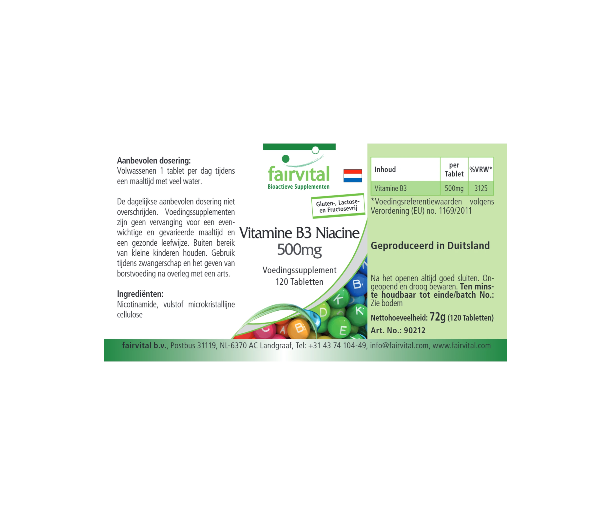 Vitamin B3 Niacin 500mg