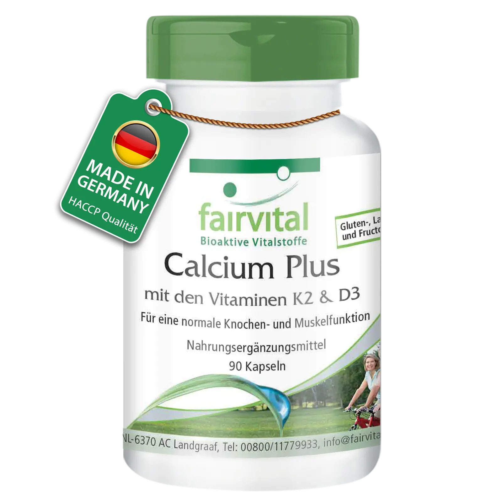 Calcium Plus mit K2 & D3 - 90 Kapseln - für Knochen, Zähne, Muskeln, Immunsystem uvm. - Hochdosiert | Fairvital Calcium Plus mit K2 & D3 - 90 Kapseln - für Knochen, Zähne, Muskeln, Immunsystem uvm. - Hochdosiert | Fairvital
