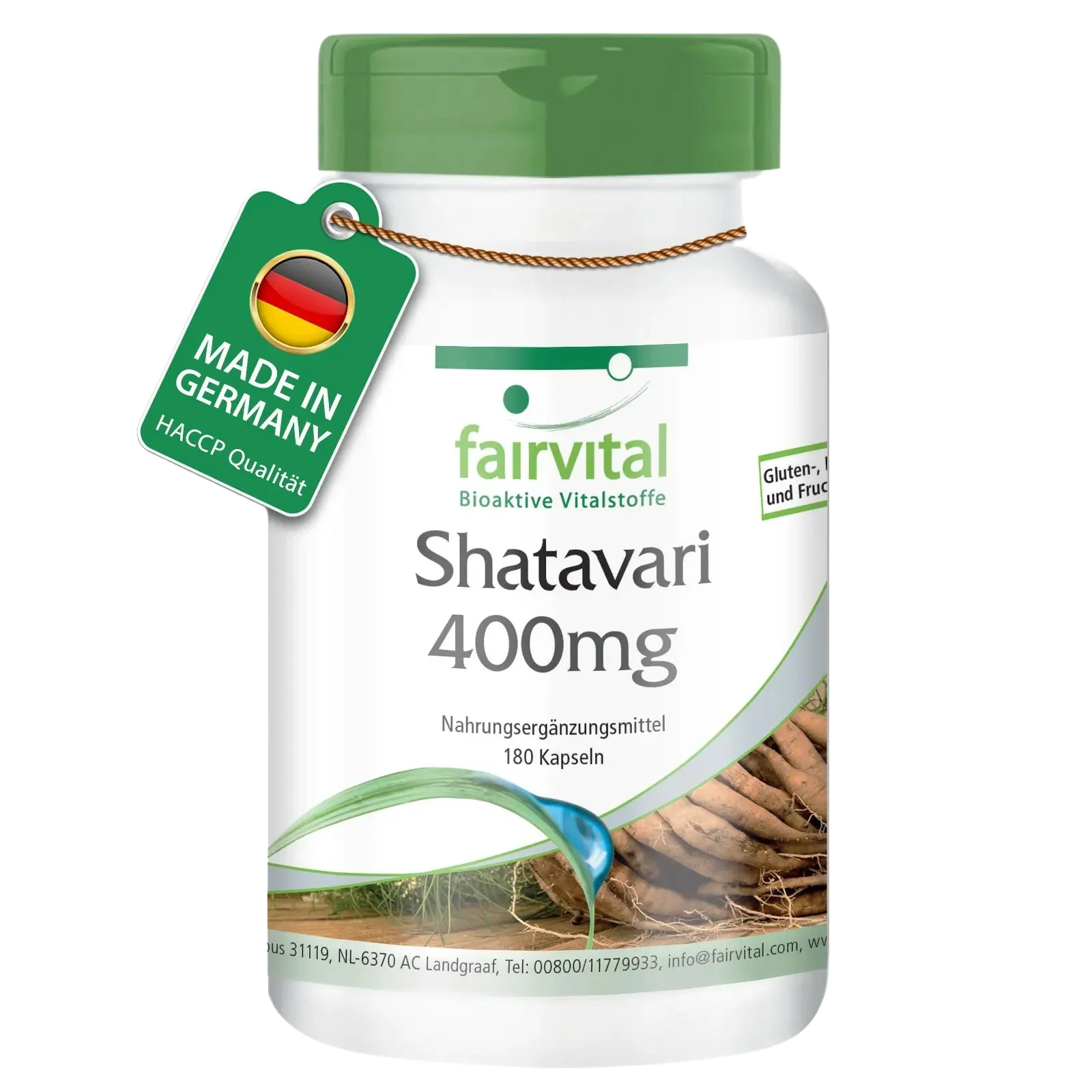Shatavari 400mg - 180 Kapseln - Indischer Spargel - Vegan | Fairvital Shatavari 400mg - 180 Kapseln - Indischer Spargel - Vegan | Fairvital
