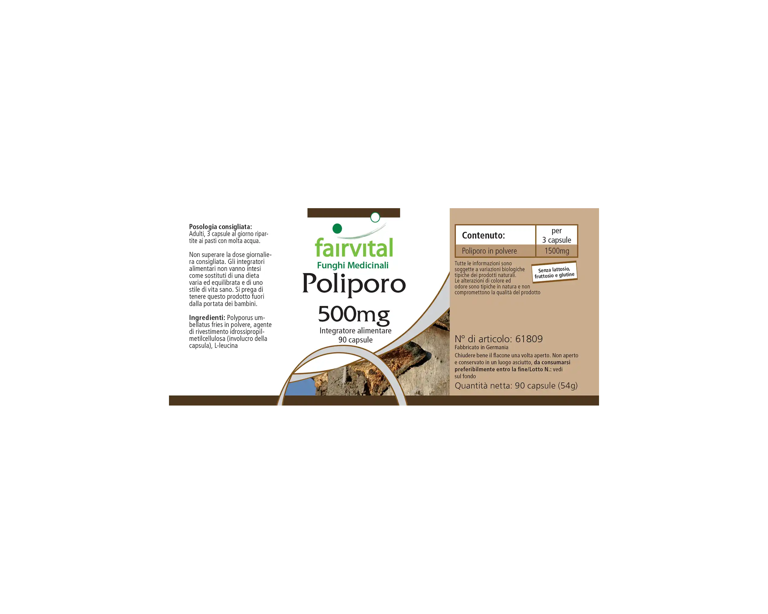 Polyporus 500mg - le champignon pur - 90 gélules Polyporus 500mg - le champignon pur - 90 gélules