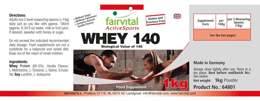 Whey 140 (1kg) Protéines de lactosérum