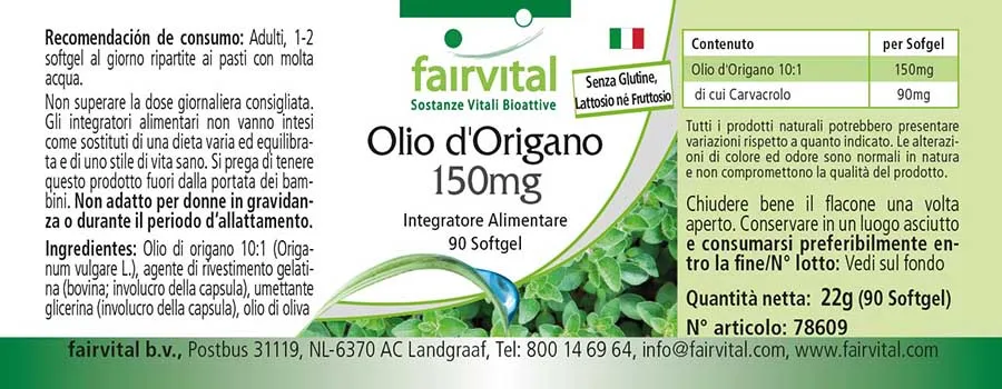 Oregano oil 150mg - 90 softgels