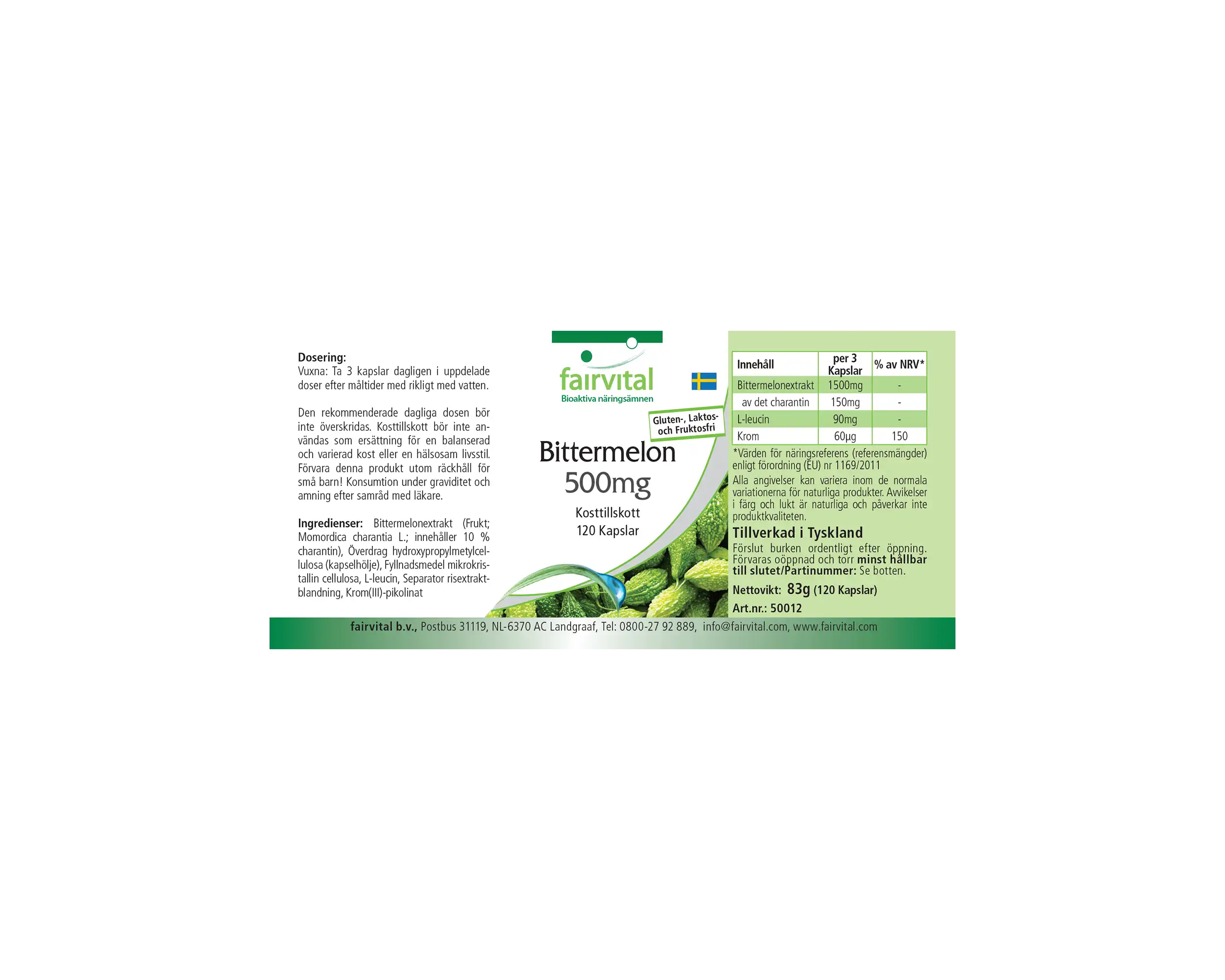 Bittere Meloen 500mg met Chroom
