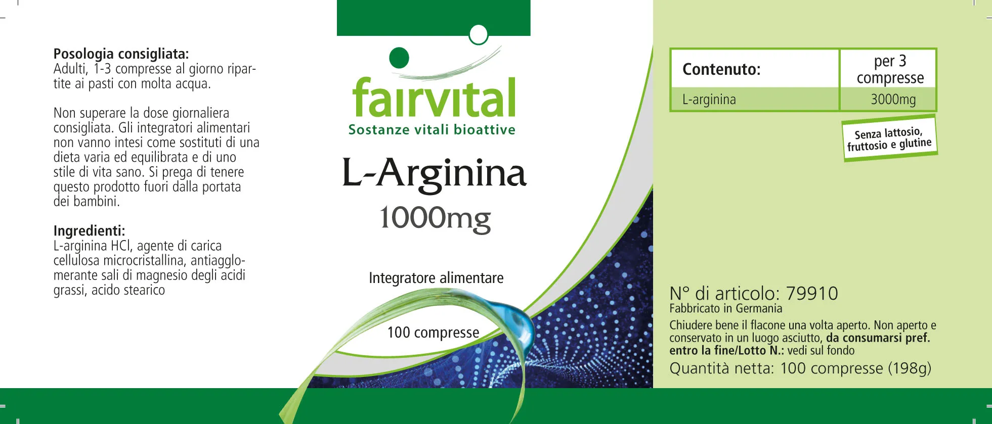 L-Arginine 1000mg - 100 comprimés