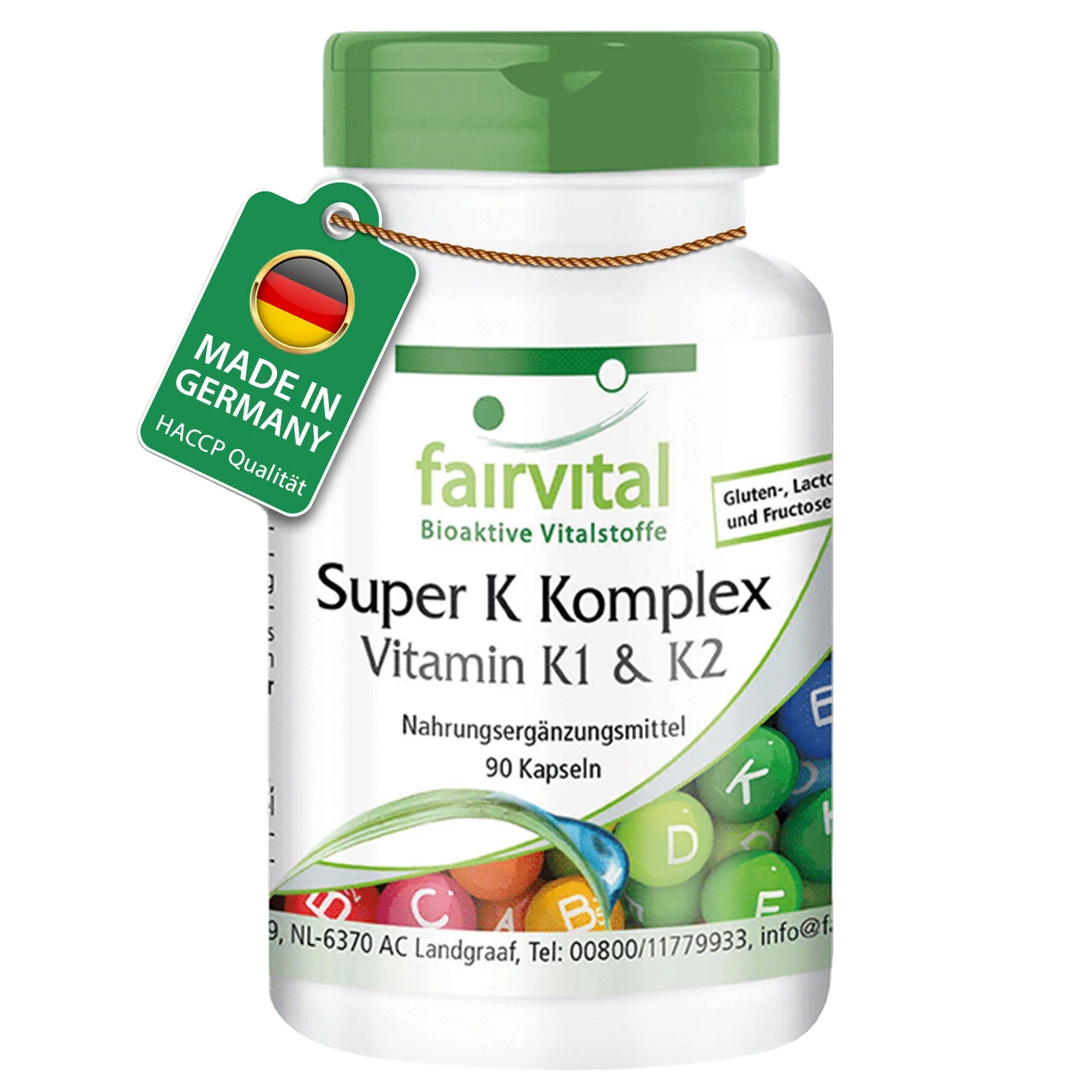 Super K Komplex Vitamin K1 und K2 - 90 Kapseln - für Knochen und Blutgerinnung - Vegan | Fairvital Super K Komplex Vitamin K1 und K2 - 90 Kapseln - für Knochen und Blutgerinnung - Vegan | Fairvital