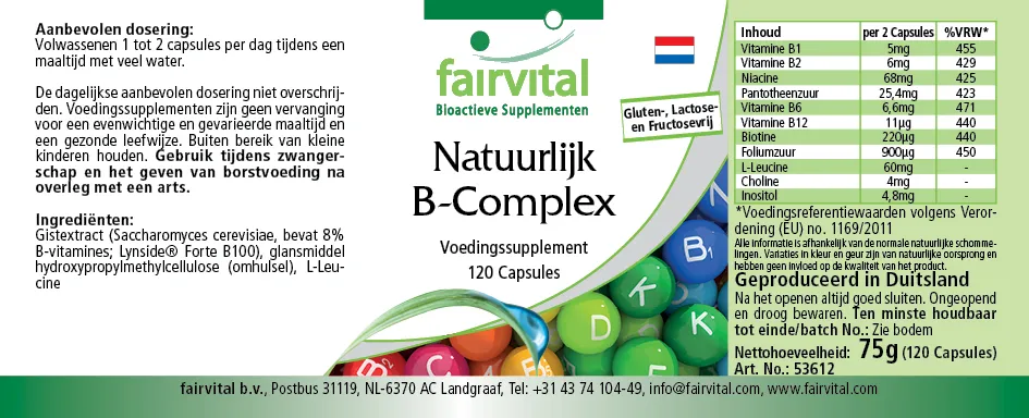 Natural B Complex - 120 Capsules