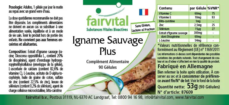 Igname sauvage et Plus - 90 gélules