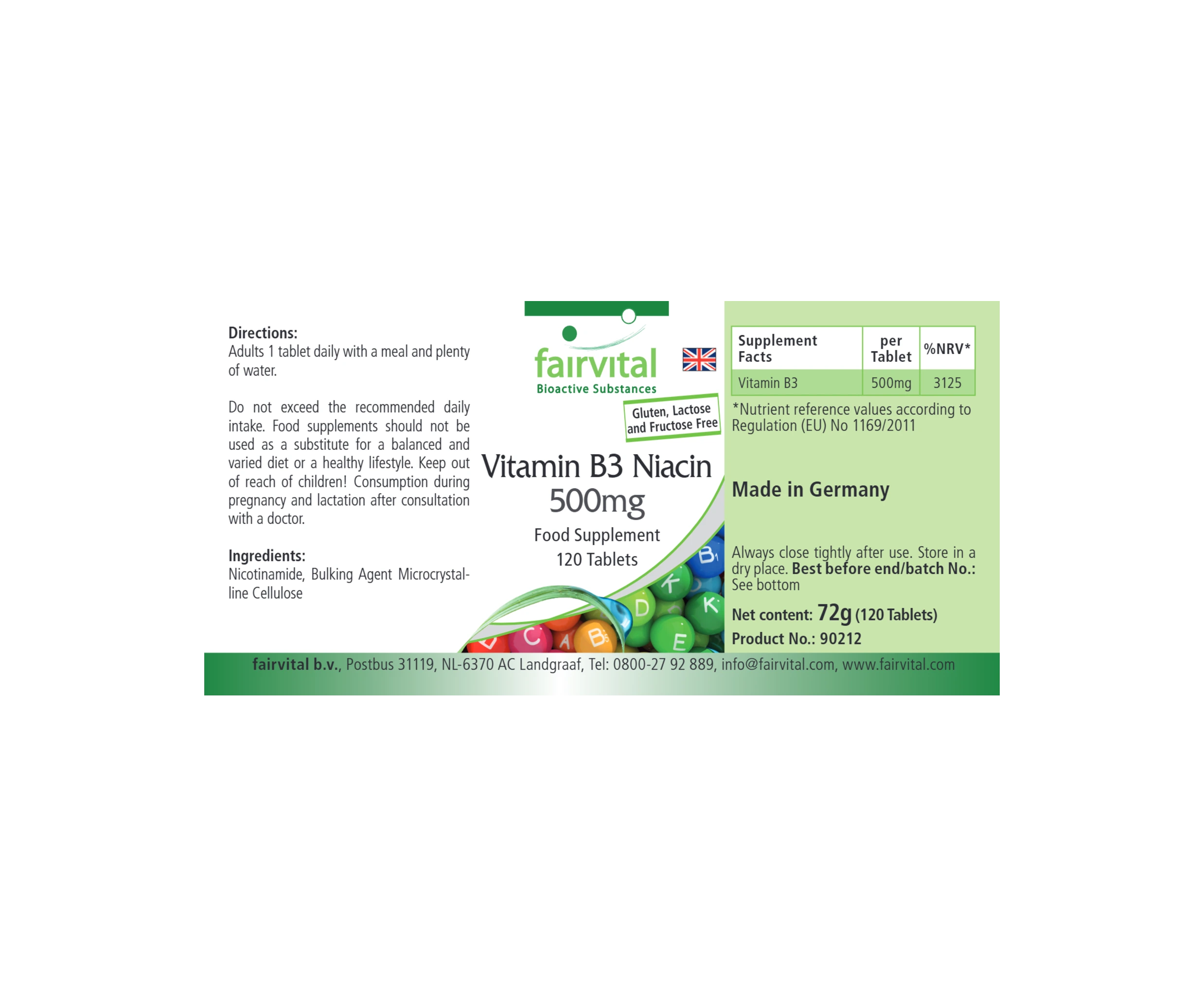 Vitamin B3 Niacin 500mg