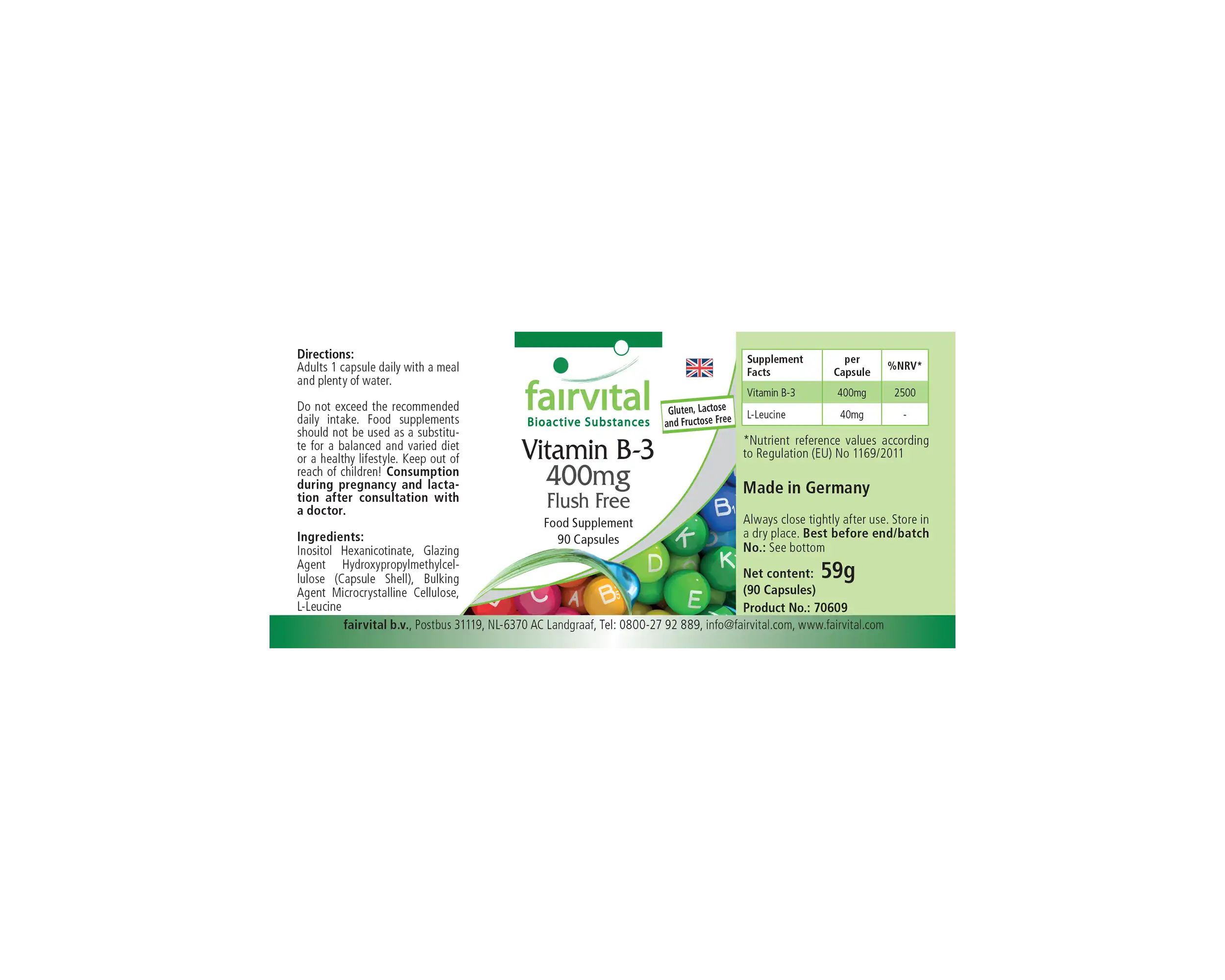 Vitamin B3 Flush Free - 90 Capsules