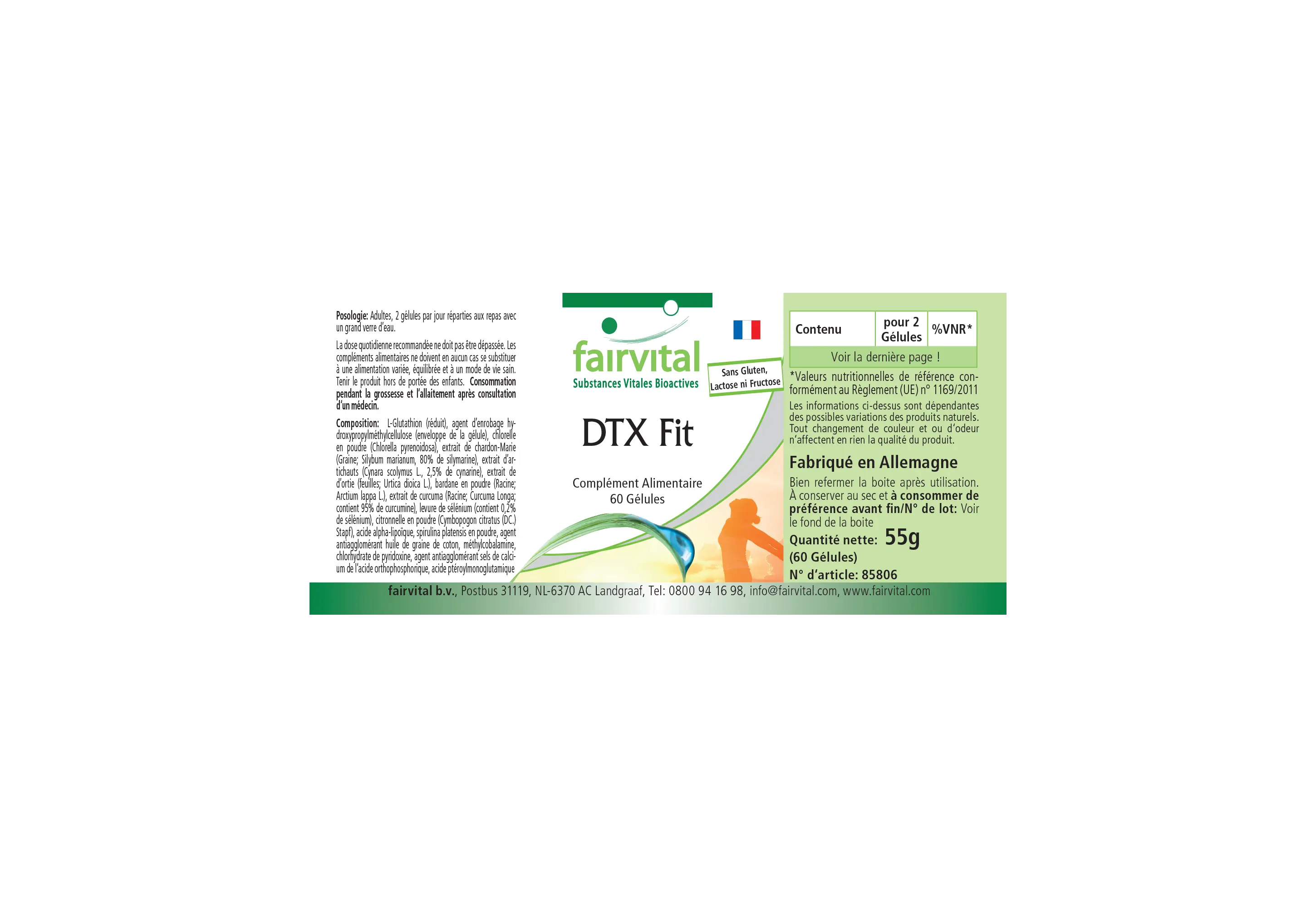 DTX Fit - 60 Kapseln - mit Vitamin B6, B12 und Selen - für Schilddrüse, Immunsystem; Haare - Vegan | Fairvital