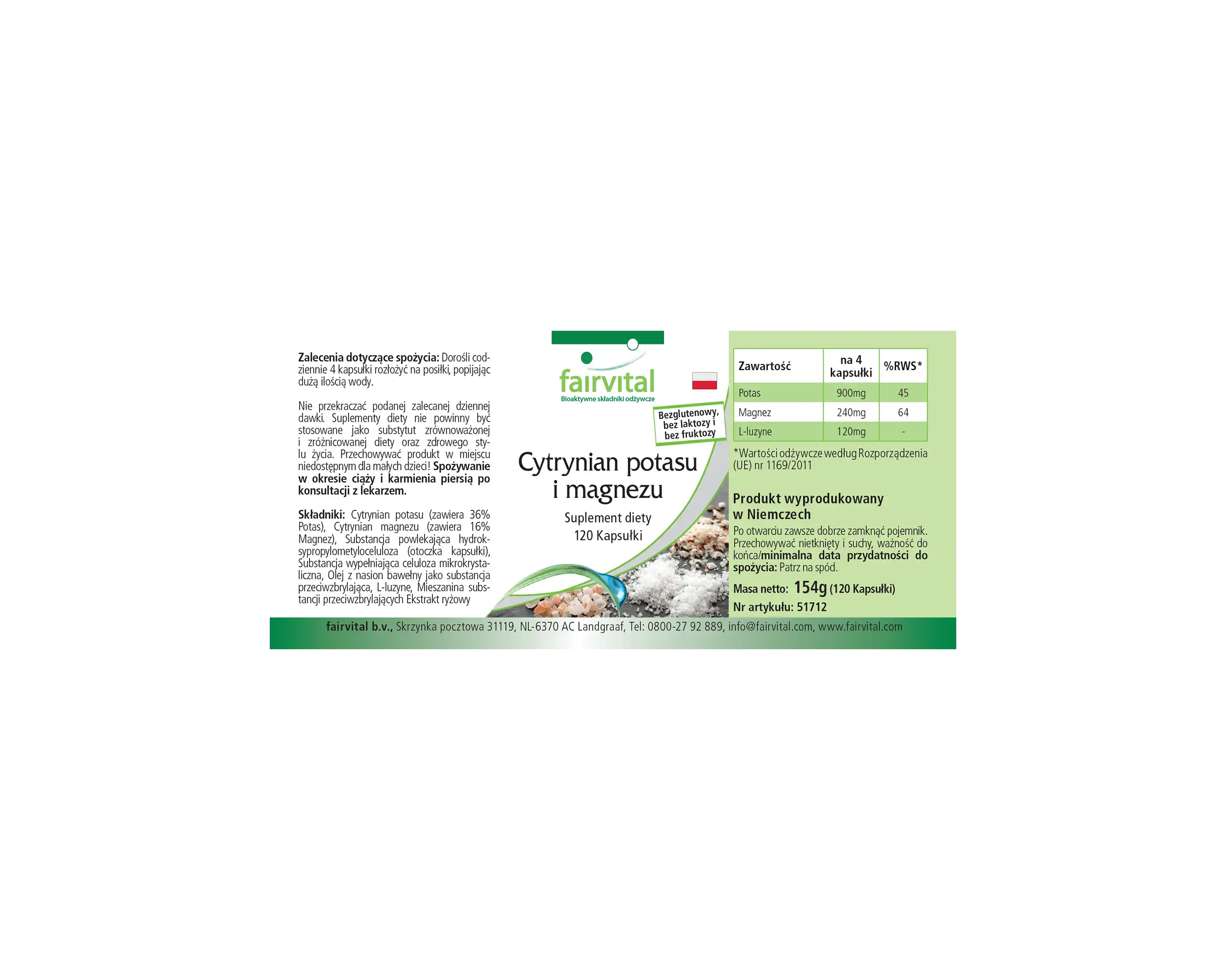 Kalium-Magnesiumcitrat - 120 Kapseln - für Muskeln, Knochen, Blutdruck uvm. - Vegan | Fairvital Kalium-Magnesiumcitrat - 120 Kapseln - für Muskeln, Knochen, Blutdruck uvm. - Vegan | Fairvital