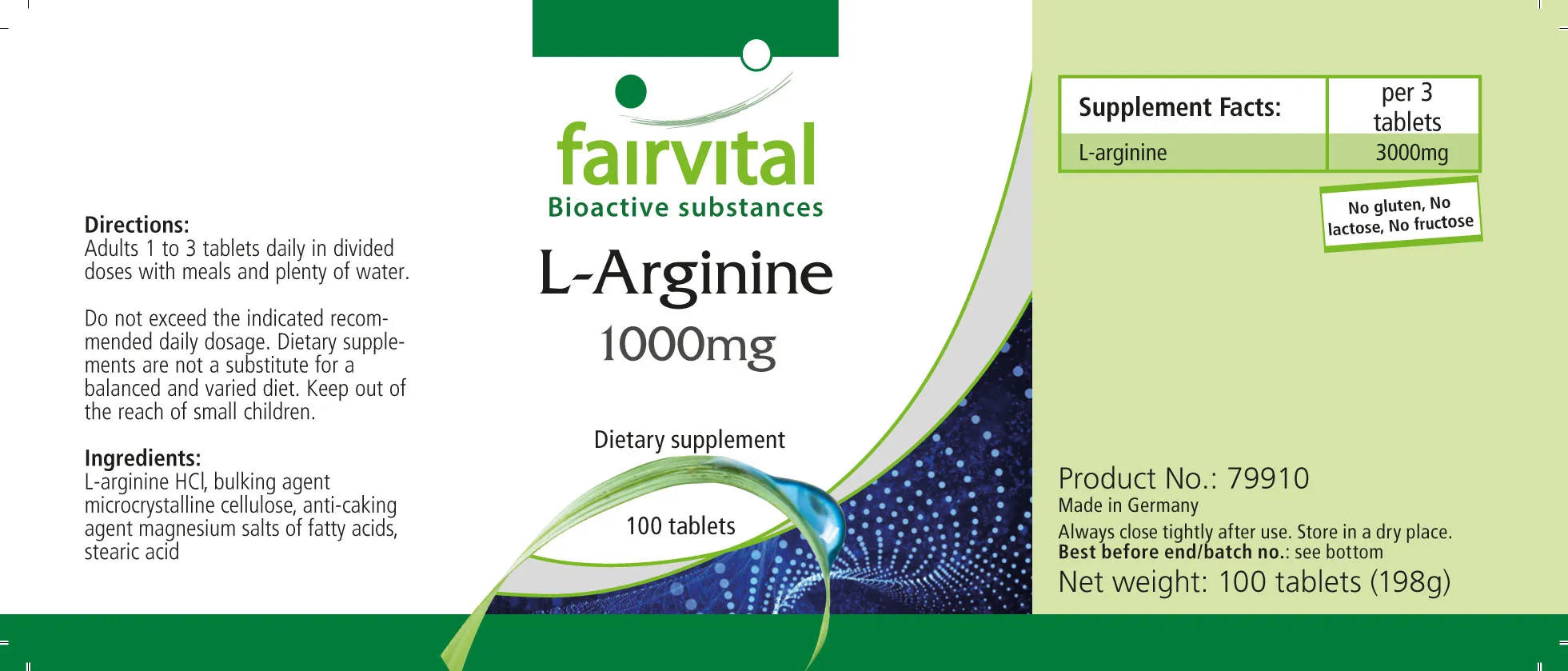 L-Arginine 1000mg - 100 tabletten