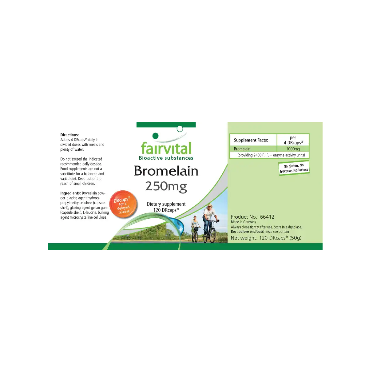 Bromelain 250mg - 120 DRCaps®, gastroresistant