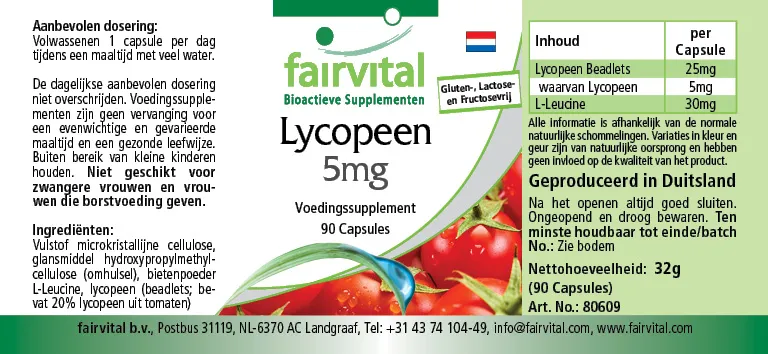 Lycopeen 5mg - 90 capsules